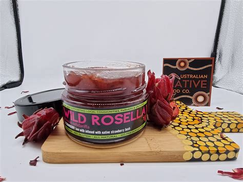 Australian Native Food Co Wild Rosella And Strawberry Jam 160g