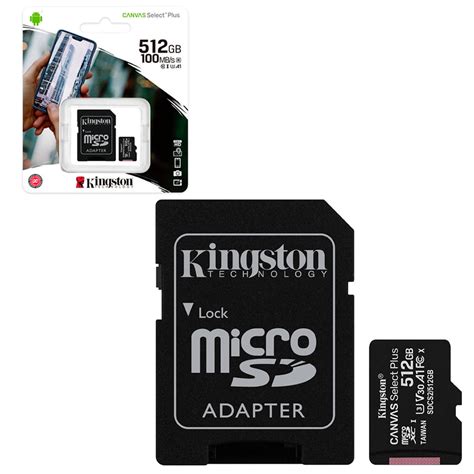 Cartão de Memória Kingston Micro SD 512GB Classe 10 100MB S Canvas