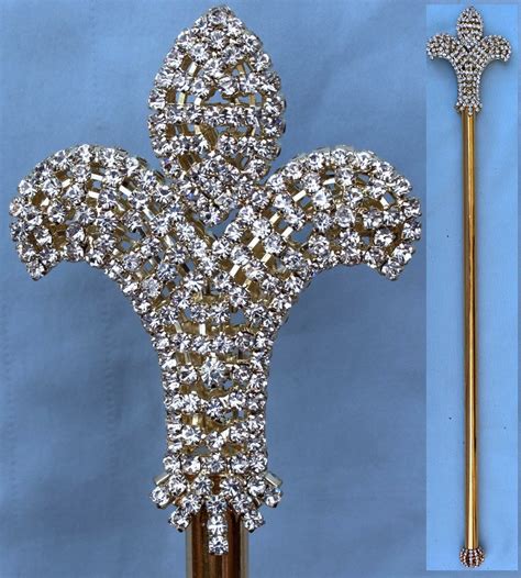 Imperial Dynasty Rhinestone Gold Fleur Dlis Scepter Crowndesigners