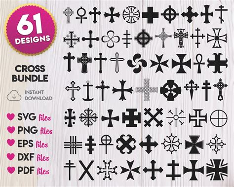 Cross SVG Bundle, Cross Silhouette Svg, Cross Cricut, Cross Vector ...