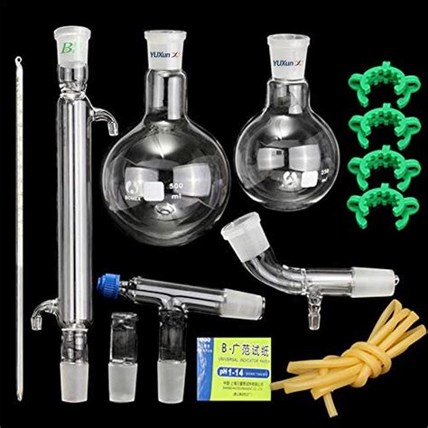 New Ml Pcs Glass Distillation Apparatus Chemistry Lab Glassware