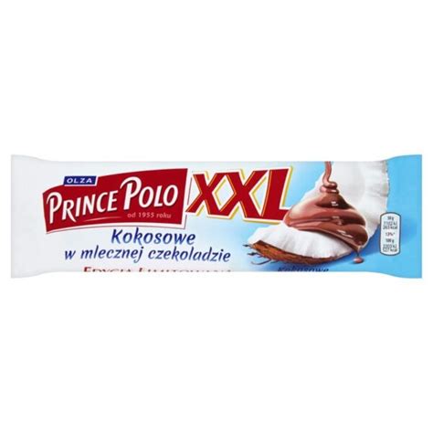 Olza Prince Polo XXL Kokosowe Kruchy Wafelek Z Kremem Kokosowym Oblany