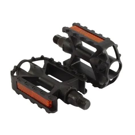 Par Pedal Nylon Mtb Bicicleta Metalciclo Refletor Preto Ingles 9