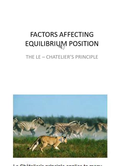 5 Factors Affecting Equilibrium Position Pdf