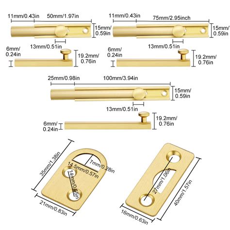 Serrure Barillet Black Inch Verrou De Porte En Laiton Verrou De