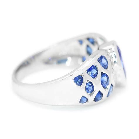 Le Vian Tanzanite Ring with Diamonds & Sapphires 18K White Gold - Once ...