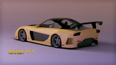 Mazda RX7 - 3D Model [Tokyo Drift] on Behance