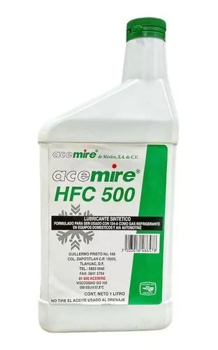 Aceite Acemire Hfc Lubricante Sintetico Refrigeraci N Meses Sin