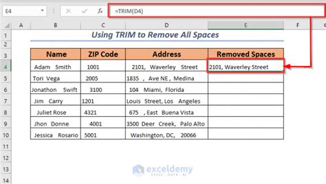 Remove All Spaces In Excel 9 Methods Exceldemy