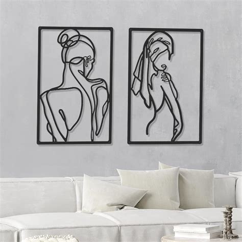 Amazon Mixweer 2 Pcs Black Wall Decor Modern Wall Decor Minimalist