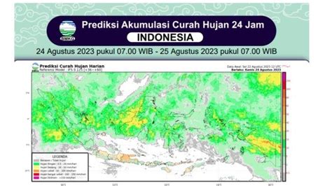 Prakiraan Hujan Di Indonesia Hari Ini Kamis 24 Agustus 2023 BMKG