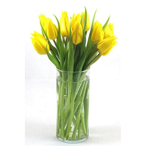 Yellow Tulips With Vase Free Shipping On Orders Over 45 Overstock