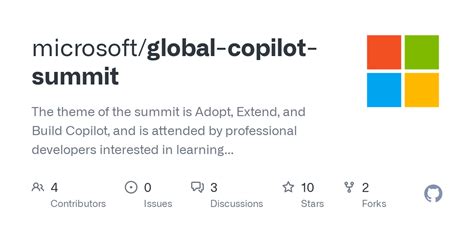 Github Microsoft Global Copilot Summit The Theme Of The Summit Is