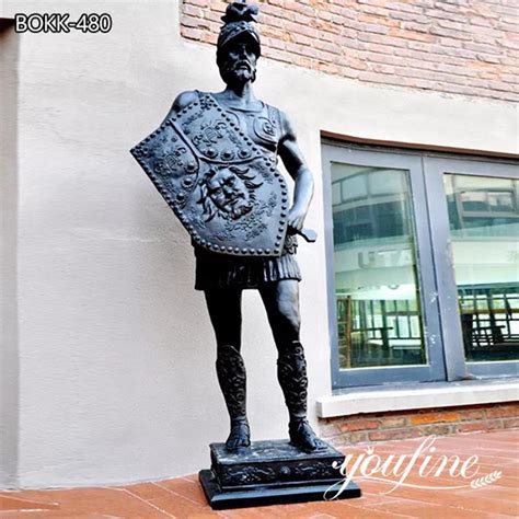 Customized Bronze Warrior Statue Trojan Life-size Garden Art for Sale ...