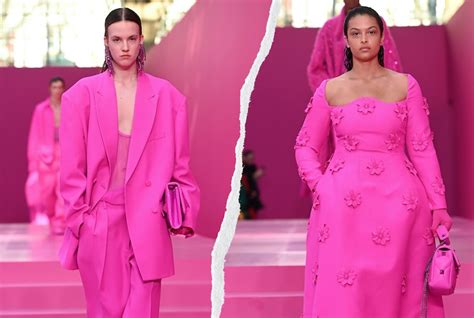 Valentino Shows All Pink Collection At Paris Fashion Week 2022