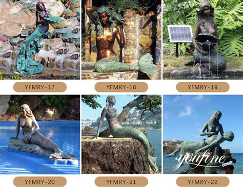 Bronze Naked Life Size Mermaid Statue China Factory Supplier Bokk Youfine Sculpture