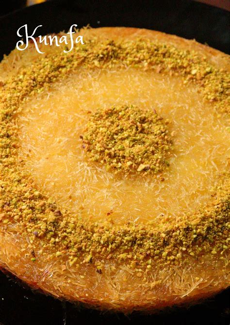 Arabic Dessert Kunafa With Sweet Cheese Filling