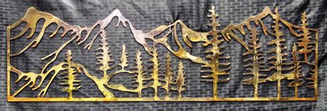 Mountain and Trees Scene Metal Wall Art - Etsy Canada