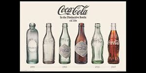 Coca-Cola EVOLUTION OF THE BOTTLE 1899-1957 Historical Wall POSTER | eBay