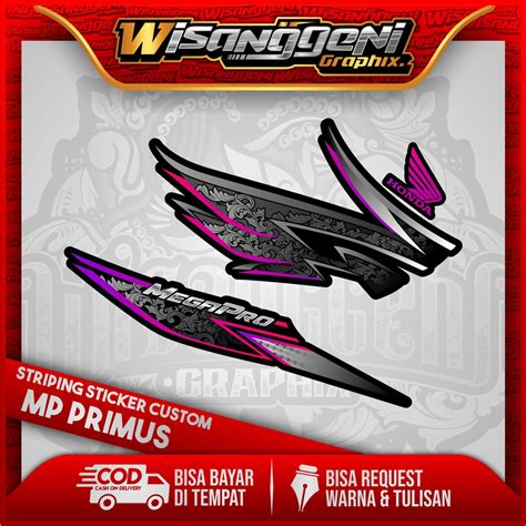 Jual Striping Sticker Decal Honda Megapro Mp Primus Custom Stiker