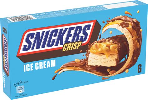 Snickers Crisp Barre Glacée Chocolat Caramel X6 207g Snickers®