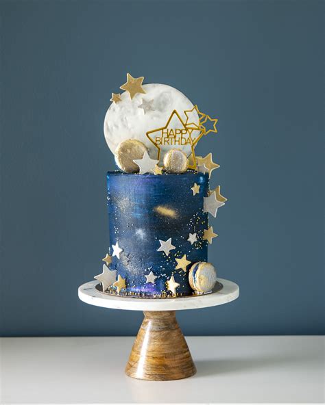 Moon & Stars Birthday Cake | Elegant Temptations Bakery