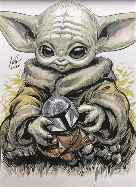 Mandalorian Fan Art Baby Yoda