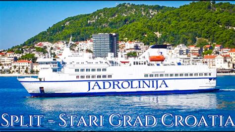 Split Stari Grad Hvar Croatia Jadrolinija Ferry Crossing Youtube