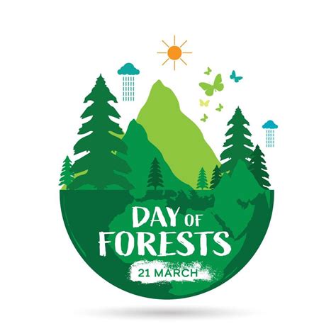 modèle de conception de logo de la journée internationale des forêts