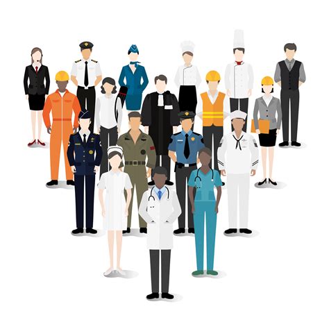 Illustration vector of various careers and professions - Download Free