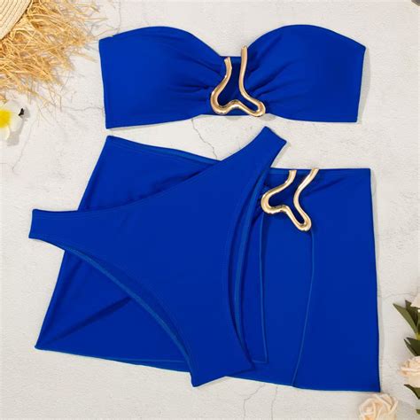 Todozo Bikini Sets For Women With Cover Up Swim Suits For Women Tummy Control Bikini