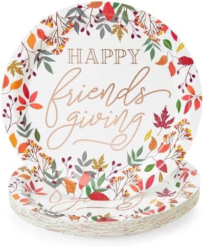 Amazon Sparkle And Bash 48 Pack Friendsgiving Plates 7 Inch Paper