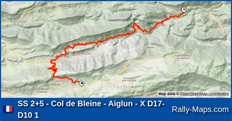 SS 2 5 Col De Bleine Aiglun X D17 D10 1 Stage Map Rallye D