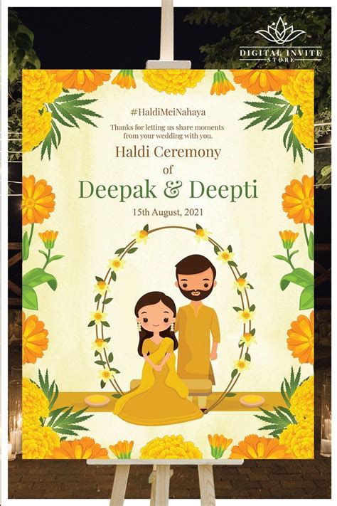 Buy Haldi Welcome Signs And Haldi Signs Haldi Ceremony Signage Online In