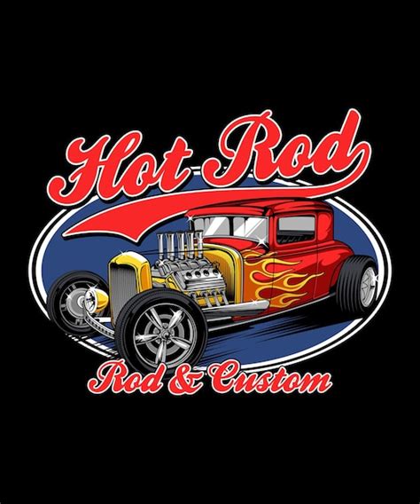 Premium Vector Hot Rod Custom Vintage Vector Illustration