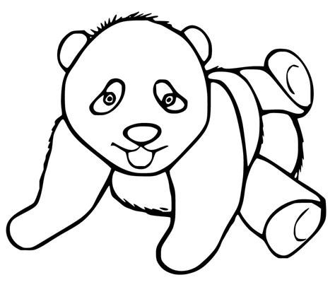 Cute Baby Panda Coloring Page - Free Printable Coloring Pages for Kids