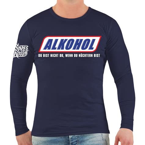 Männer Longsleeve Spass kostet Alkohol Spass funshirt lustige Sprüche