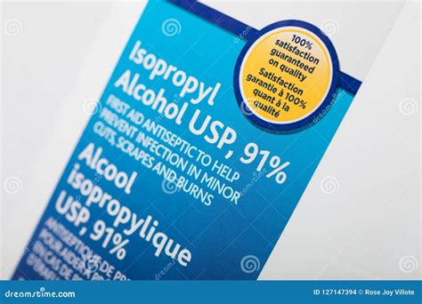 91 Isopropyl Alcohol As Disinfectant Editorial Stock Image - Image of ...