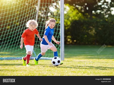 Kids Play Football Image And Photo Free Trial Bigstock