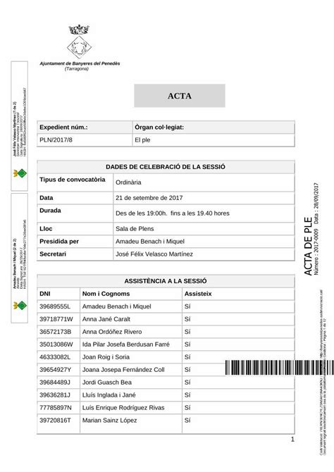 Pdf Acta De La Comissio De Govern En Sessio Celebrada El Dia