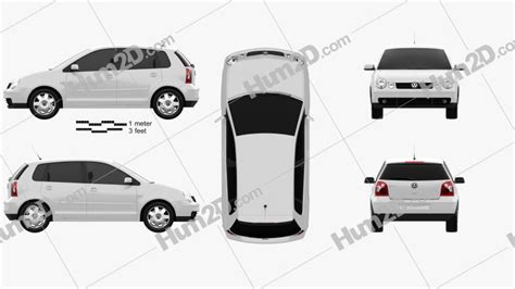 Volkswagen Polo Mk4 De 5 Portas 2001 Blueprint In Png Download Veículos Clip Art Images