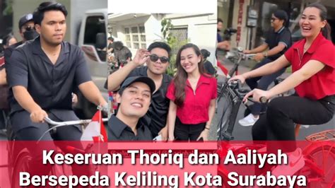 Keseruan Thoriq Dan Aaliyah Liburan Bersepeda Keliling Kota Surabaya