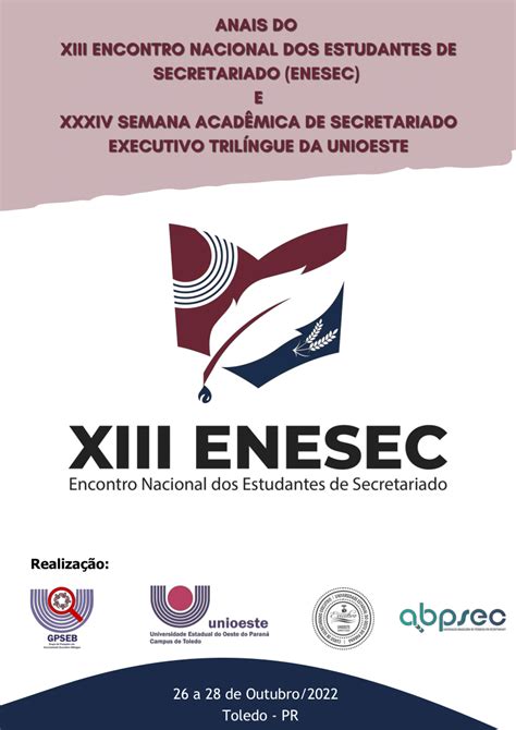 PDF Anais Do XIII Encontro Nacional Dos Estudantes De Secretariado