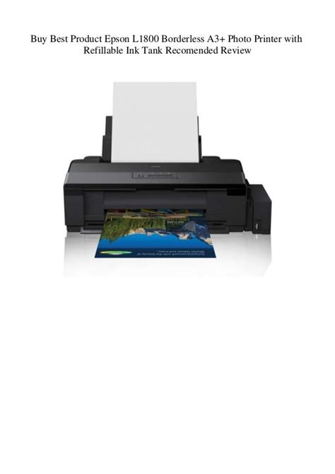 Buy Best Product Epson L1800 Borderless A3 Photo Printer With