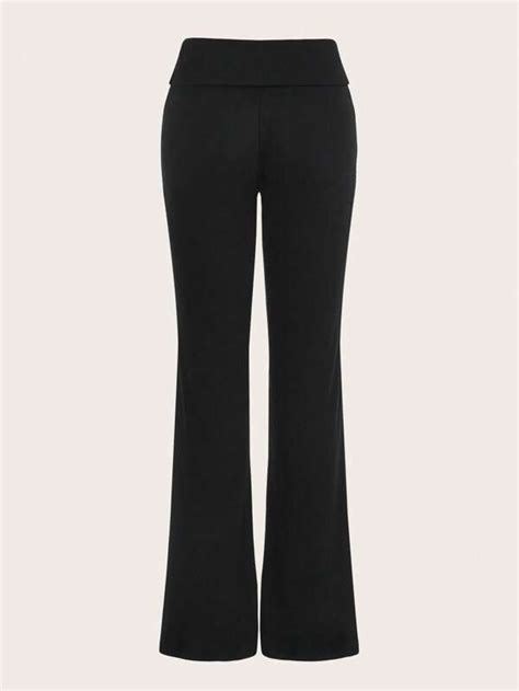 Shein Ezwear Solid Flare Leg Pants Shein Usa