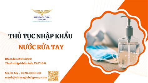 THỦ TỤC NHẬP KHẨU NƯỚC RỬA TAY