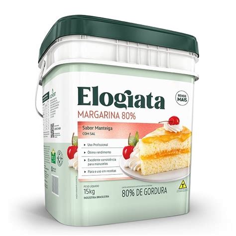 Margarina Elogiata Sal 80 Lipídios Balde 15kg HS Maia Distribuidora