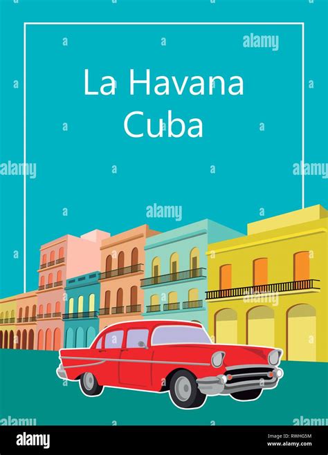 Cuba Blue Car Tree Stock Vektorgrafiken Kaufen Alamy