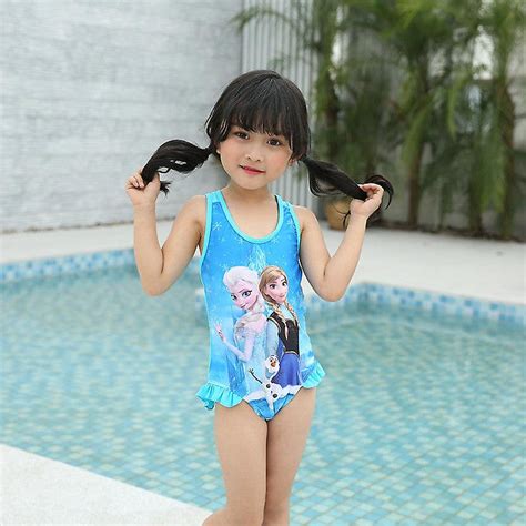 Baddräkt bikini endelad för barn tecknad flickas ins badkläder Fruugo SE