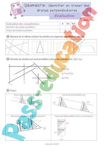 Identifier et tracer des droites parallèles Évaluation de géométrie